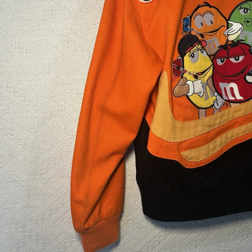 JH Design OrangeM&M #38 Yates Kids Vtg Jacket Nascar Racing Youth L or XS/S Wms.
